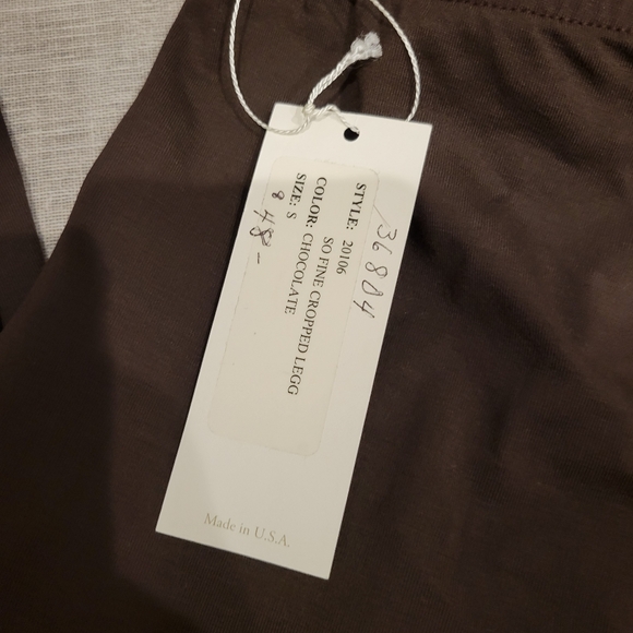 NWT Only Hearts So Fine  cropped leggings chocolate brown size small - Picture 3 of 8
